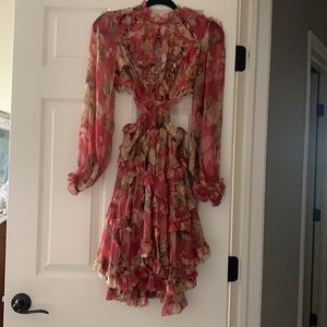 Zimmerman Melody Lace Up Short Dress Size 1